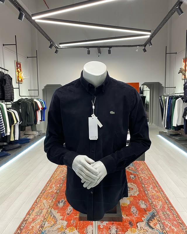 Lacoste Siyah Renk  Kadife Kışlık Gömlek