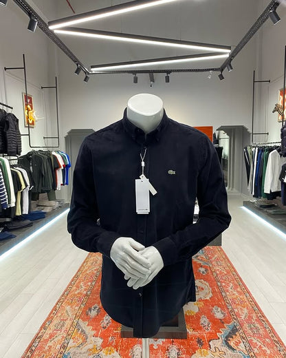 Lacoste Siyah Renk  Kadife Kışlık Gömlek