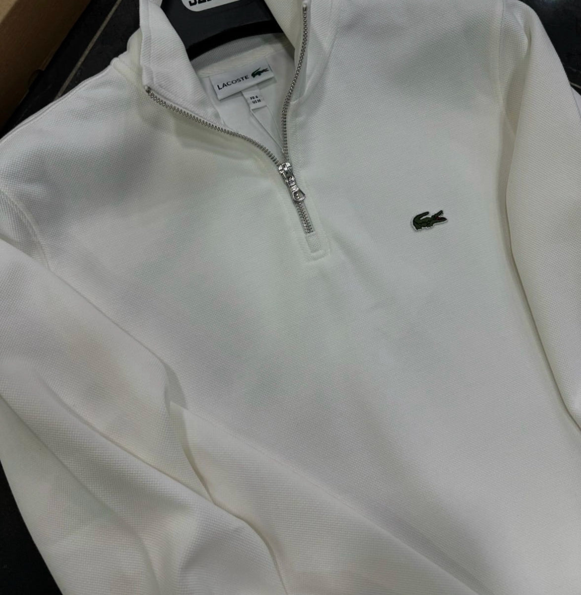 Lacoste Uzun Kollu Beyaz Sweat