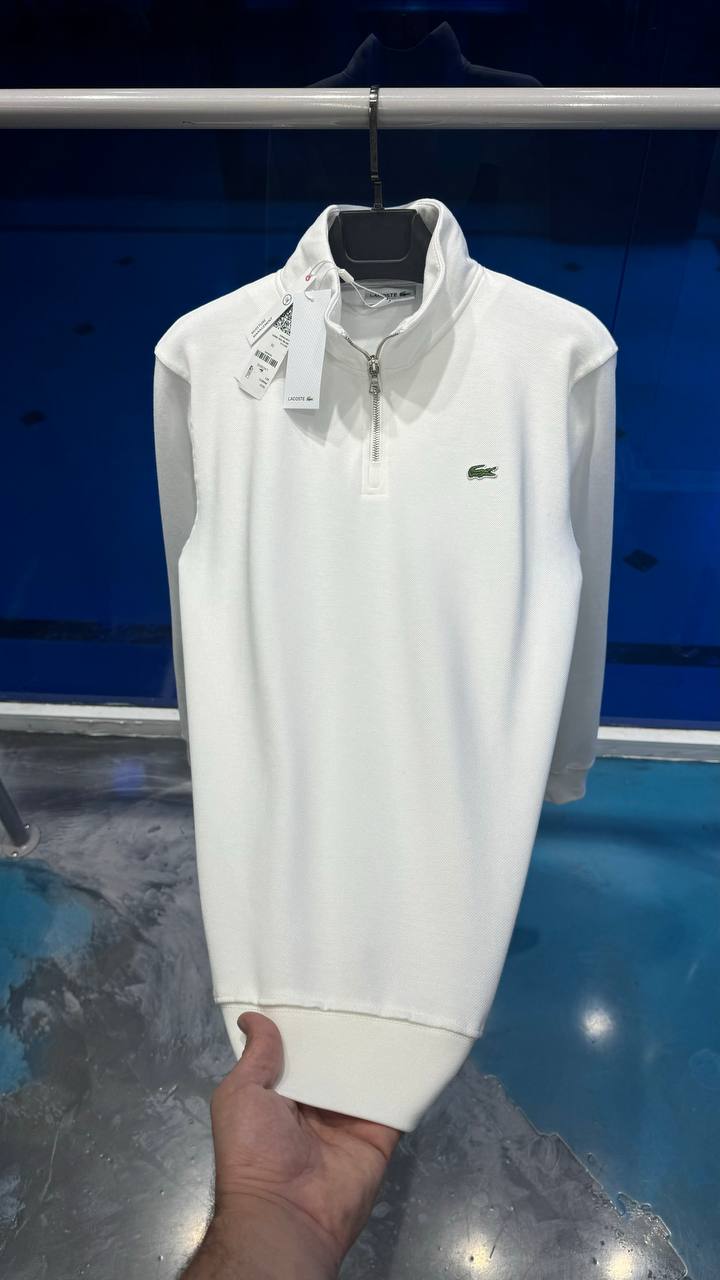 Lacoste Uzun Kollu Beyaz Sweat