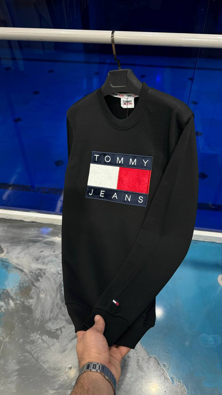 Tommy Jeans Uzun Kollu Siyah Sweat