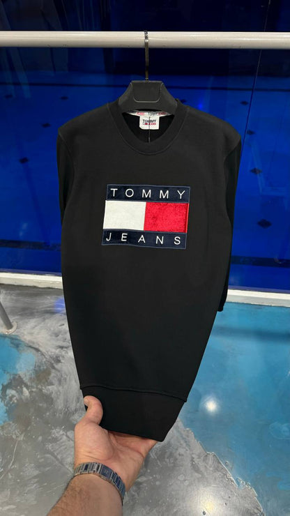 Tommy Jeans Uzun Kollu Siyah Sweat