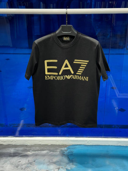 Empori Armani EA7 Kısa Kollu Siyah T-Shirt