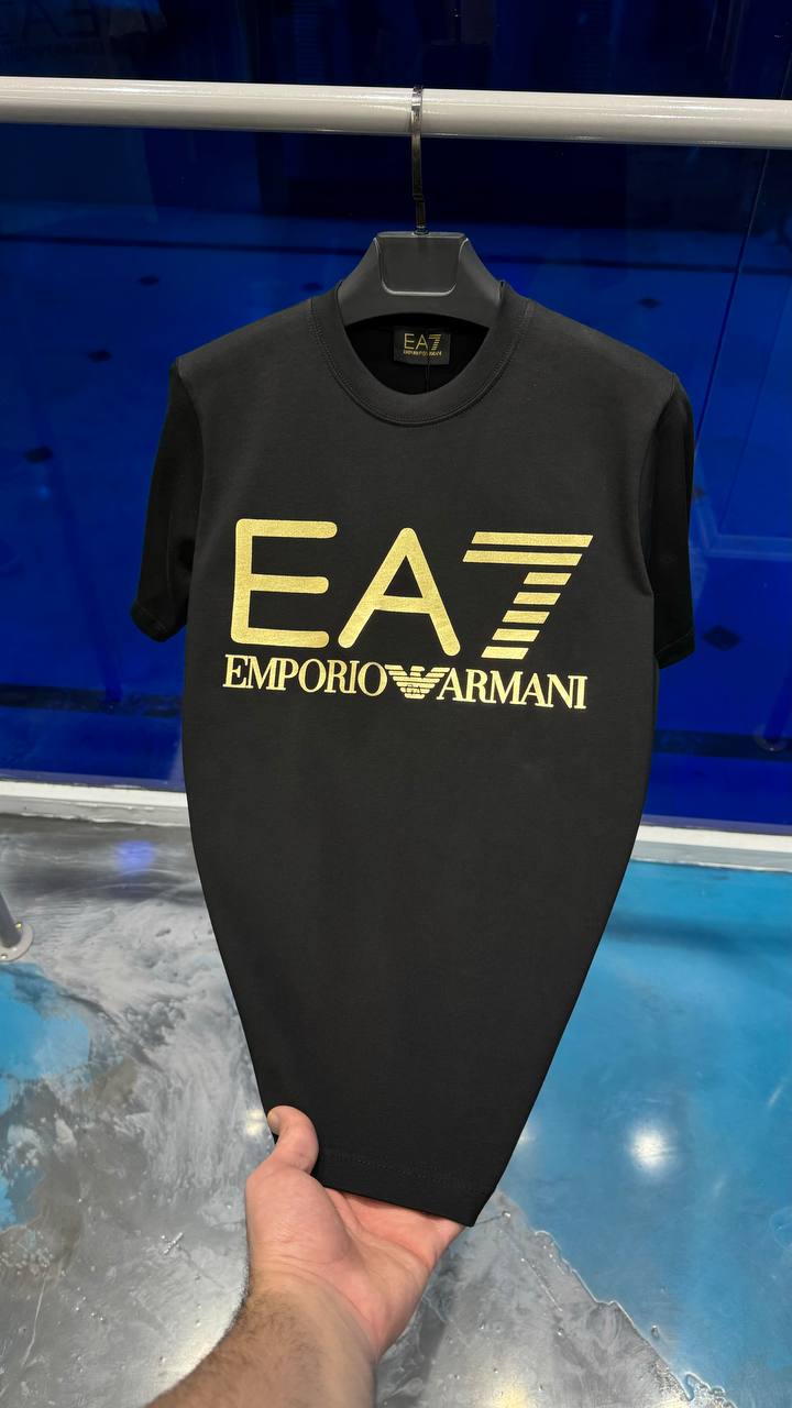 Empori Armani EA7 Kısa Kollu Siyah T-Shirt