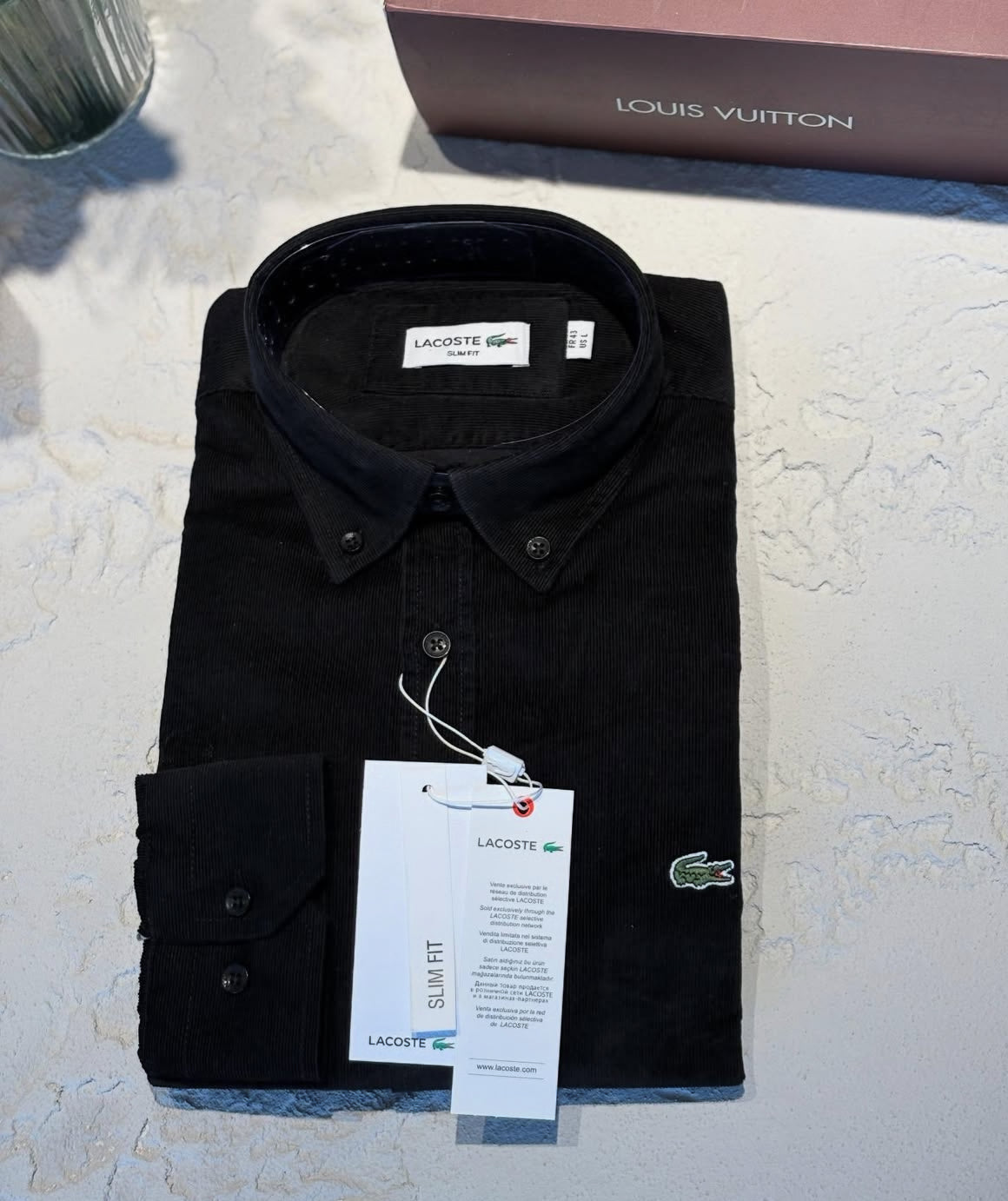 Lacoste Siyah Renk  Kadife Kışlık Gömlek